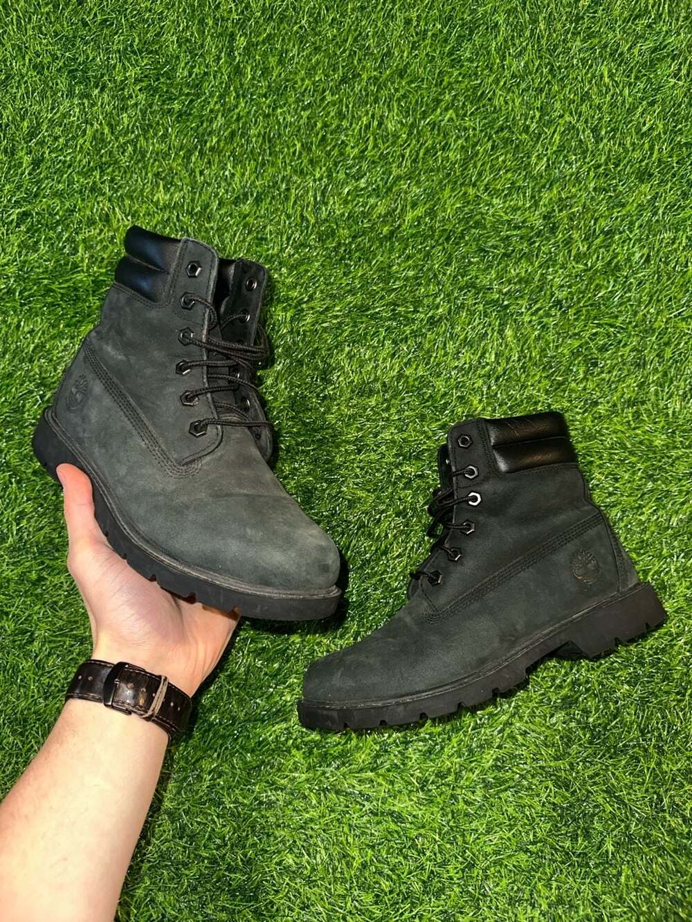 Timberland 6-Inch Premium Boots Black Leather Size 7